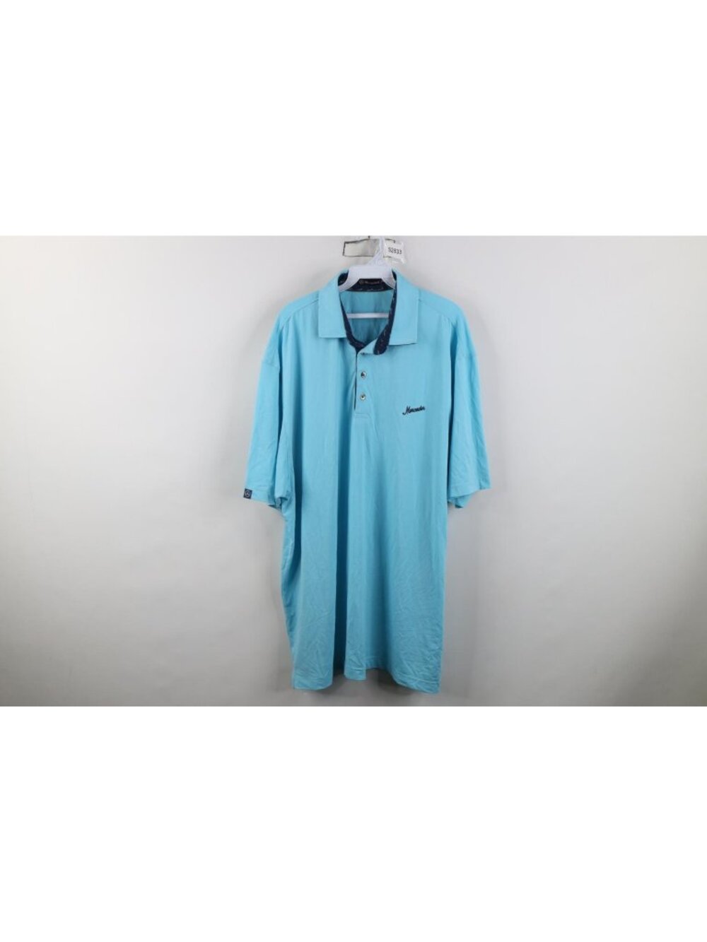 Finn Ryan Mercedes Benz Collared Golf Polo Shirt Mens Size 3XL Blue Spell Out